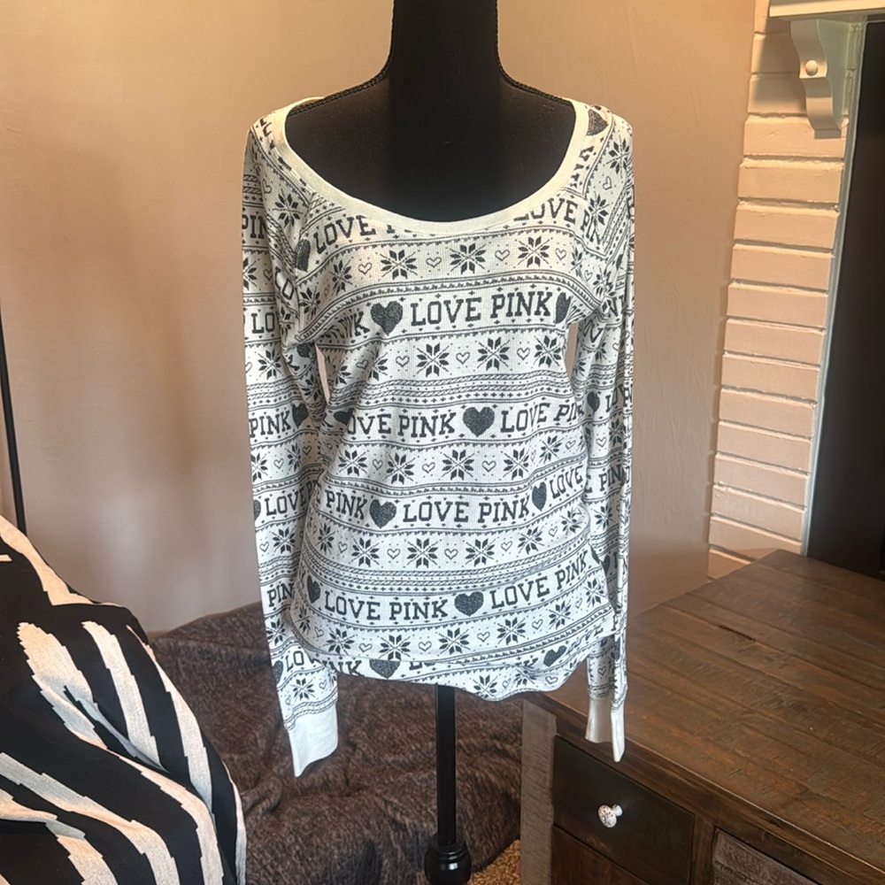 Pink Victoria’s Secret thermal top